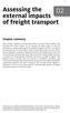 Assessing the 02 external impacts of freight transport