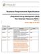 Business Requirements Specification