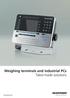 Weighing terminals and industrial PCs Tailor-made solutions