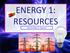 ENERGY 1: RESOURCES. Ppt. by Robin D. Seamon