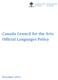 Canada Council for the Arts Official Languages Policy