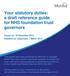 Your statutory duties: a draft reference guide for NHS foundation trust governors