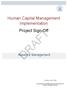 DRAFT. Human Capital Management Implementation Project Sign-Off. Absence Management. Thursday, June 2, 2016