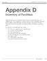 Appendix D Inventory of Facilities
