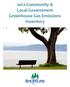 2012 Community & Local Government Greenhouse Gas Emissions Inventory