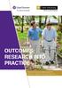 OUTCOMES: RESEARCH INTO PRACTICE. National Outcomes Measurement Research Agenda Working Paper No. 2