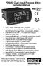 PD6060 Dual-Input Process Meter Instruction Manual