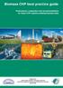 Biomass CHP best practice guide. Performance comparison and recommendations for future CHP systems utilising biomass fuels
