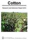 Cotton. Research and Extension Report 2013