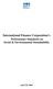 International Finance Corporation s. Performance Standards on Social & Environmental Sustainability