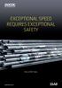 EXCEPTIONAL SPEED REQUIRES EXCEPTIONAL SAFETY