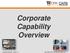 Corporate Capability Overview