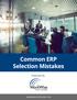Common ERP Selection Mistakes. Presented By WORKWISESOFTWARE.COM