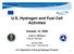 U.S. Hydrogen and Fuel Cell Activities