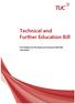 Technical and Further Education Bill. TUC Evidence to the House of Commons Public Bill Committee