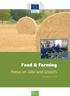 Food & Farming. Focus on Jobs and Growth. December Agriculture and Rural Development