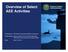 Overview of Select. Federal Aviation Administration AEE Activities