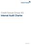 Credit Suisse Group AG Internal Audit Charter