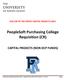 PeopleSoft Purchasing College Requisition (CR)