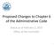 Proposed Changes to Chapter 6 of the Administrative Code. Status as of February 2, 2015 Office of the Controller