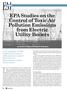 EPA Studies on the Control of Toxic Air Pollution Emissions from Electric Utility Boilers
