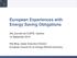 European Experiences with Energy Saving Obligations