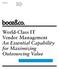 World-Class IT Vendor Management An Essential Capability for Maximizing Outsourcing Value