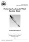 Fluttering Analysis in Wind Turbine Blade