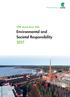 UPM Jämsä River Mills. Environmental and Societal Responsibility 2017