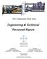 Engineering & Technical Personnel Report