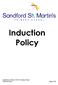 Induction Policy. Sandford St. Martin s CE (VA) Primary School. Induction Policy. Page 1 of 6