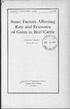 Rate and Economy. of Gains in Beef Cattle. Some Factors Affecting SEP JEROME J. DAHMEN RALPH BOGART STATIO TECHNICAL BULLETI 26 JULY 1952