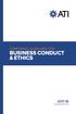 BUSINESS CONDUCT & ETHICS