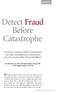 Detect Fraud Before Catastrophe