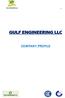 GULF ENGINEERING LLC COMPANY PROFILE COM PAN Y PRO FILE