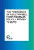 THE 7 PRINCIPLES OF A SUSTAINABLE FOREST BIOMASS POLICY PROVEN TO WORK