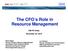 The CFO s Role in Resource Management