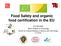 Food Safety and organic food certification in the EU