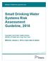 Small Drinking Water Systems Risk Assessment Guideline, 2018