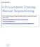 e-procurement Training Manual: Requisitioning