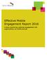 Effective Mobile Engagement Report A study examining customer engagement with organizations via mobile devices
