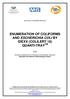 ENUMERATION OF COLIFORMS AND ESCHERICHIA COLI BY IDEXX (COLILERT 18) QUANTI-TRAY TM