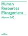Human Resources Management. Manual 500