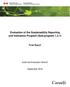 Evaluation of the Sustainability Reporting and Indicators Program (Sub-program 1.3.1) Final Report