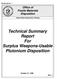 Technical Summary Report For Surplus Weapons-Usable Plutonium Disposition