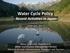 Water Cycle Policy - Recent Activities in Japan-