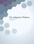 The Adaptation Platform 1 ST ANNUAL REPORT MARCH 2013