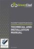 GreenClad tm Insulated Facade System TECHNICAL AND INSTALLATION MANUAL