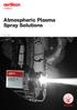 Atmospheric Plasma Spray Solutions
