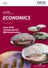 ECONOMICS. June 2016 Component 01 Microeconomics. AS LEVEL Exemplar Candidate Work.  For first teaching in 2015.